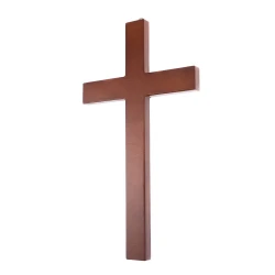 Krzyż prosty drewniany brąz rustykalny 54 cm